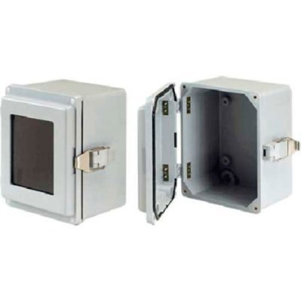 Pentair Equipment Protection Hoffman J Box, Type 4X, Window Cover/QR, 15.50x12.00x8.03, Fiberglass A16128JFGQRPWR